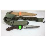 Maxam MX1 Knife with ammo sling holster