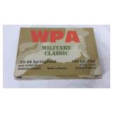 Ammo, WPA military classic .30-06 Springfield