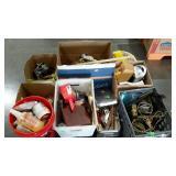 Skid lot: empty knife block, lamp parts,