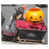 Skid lot of helmet, Craftsman vacuum, Shark