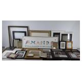 Large group of picture frames, various sizes