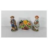 Ceramic home decor, includes wall hanging basket