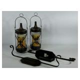 Wall mount hanging candle holders, Fleur de Lis