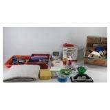 Painters group, includes rollers, tape, rolling