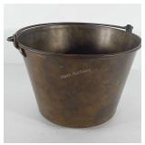 Brass bucket, 12"