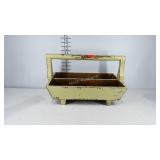 Wooden divided caddy, 17" × 10.5" × 10.5"