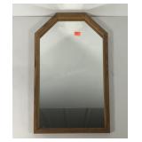 Oak framed mirror, 15x26