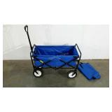 Foldable nylon wagon with storage bag, 18 x 33 x