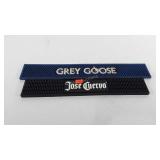 Advertising, two rubber bar mats, includes Grey