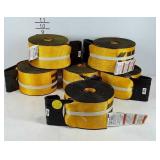 Group of six Kinedyne winch straps, 4" wide, 30