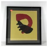 Wagler abstract print, signed and numbered 7/8,