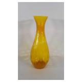 Glassware, yellow vase, 12.5"