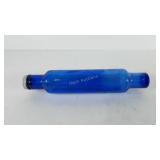 Glassware, cobalt blue rolling pin, 14"