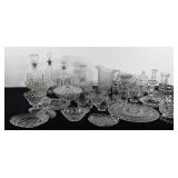 Glassware, includes cake plate, pitchers,