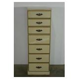 Chest of drawers, narrow profile, seven drawers,