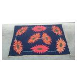 Handmade hook rug by Madeline Maust, nice bright