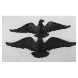 Two wall mount Eagle decor, 18" and 20"