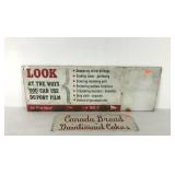 Advertising,  metal store display panels, DuPont