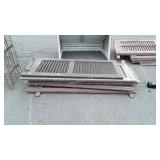 5 Old Wooden Louvered House Shutters, one odd