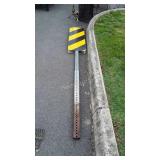 Road Marker Sign, double sided on galvanized post