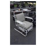 Early Wrought Iron Outdoor Chair, Spring Rocker