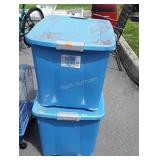 Two Sterlite 22 gallon Storage totes