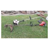 Two gas weed eaters, Ryobi and Homelite,