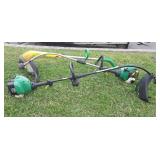 3 weedeater brand trimmers, 2 gas Featherlite and