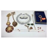 Jewelry, earrings, necklaces, and ring