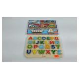 Two wooden puzzles, Melissa and Douglas and FAO