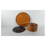 Kitchenwares, includes wooden serving tray (16"),