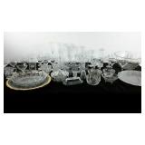 Group lot of clear glassware including many