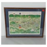 "O Shenandoah" print by H. J. Smith, matted and