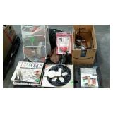 Skid lot: sports equipment,  games, sander, copy