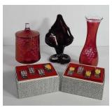 Glassware/crystal, includes blown glass vase,