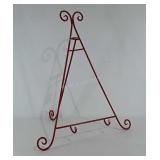 Large decorative metal art easel, 26" × 25"