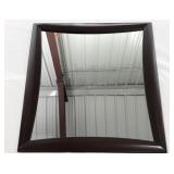 Modern styled wall mirror, wood frame, 45x40,