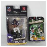 NFL Vikings Brett Favre figurines, in boxes,