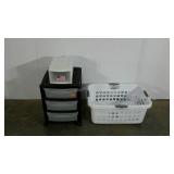 Plastic storage tower, bin and laundry