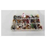 Organizer full of earrings, includes hoops,