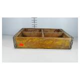 Coca-Cola wooden crate, faded graphics, 18.5" ×