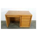 Desk, 25 x 48 x 30, top drawer sticks, seller