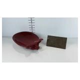 Pig shaped ceramic centerpiece bowl and pig bacon