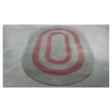 Braided throw rug, 59 x 92, needs cleaned