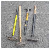 4 Sledge Hammers of various weights