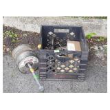 Dairy crate with Electric covers, clevises,  red