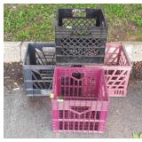 4 dairy milk crates, the real types, heavy duty