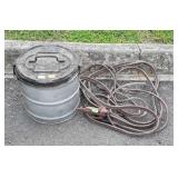 Early metal Shop Rags Can, set of well used