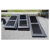 Black vinyl House Shutters, two are 14.5x54.5",
