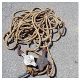 Rope Block and Tackle Pulley System